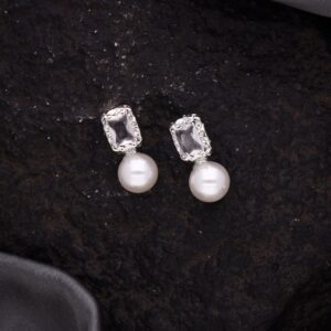 Silver Stud Earrings with Minimalist Design - Perfect for Casual & Formal Outfits