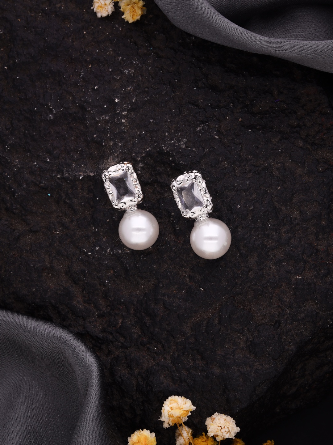 Silver Stud Earrings with Minimalist Design - Perfect for Casual & Formal Outfits